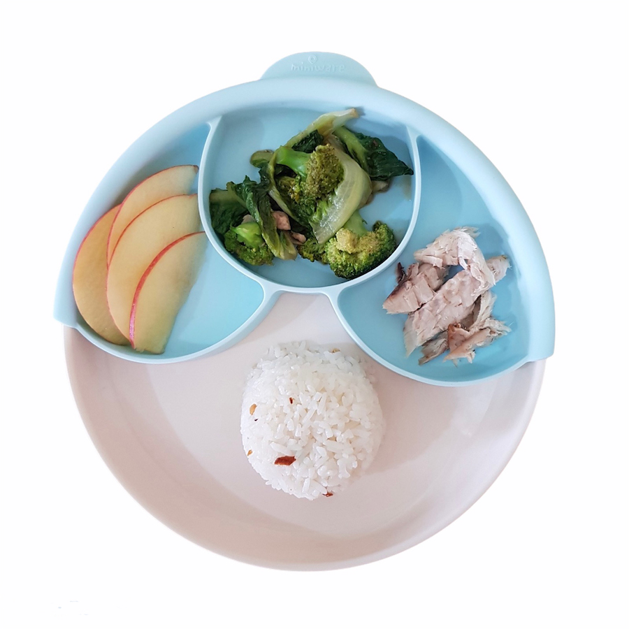 Garlic Rice, Sauteed Veggies, and Fried Fish Weaning Babies Pinoy